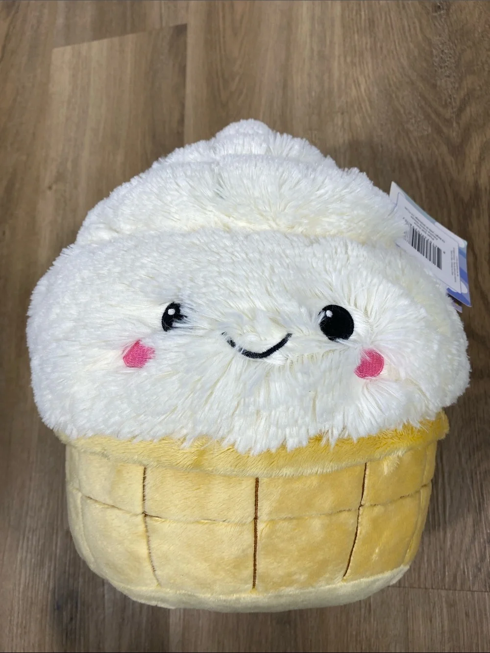 Squishable Plush Soft Serve Cupcake Stuffed Toy - Cream & Yellow Large